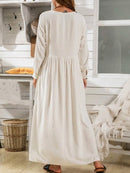 Women's Pure Color Elegant Cotton Dress