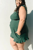 Swim Romper Built-in BrašDetachable Bra Cup