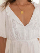 Sweet Lace Ruffle Dress