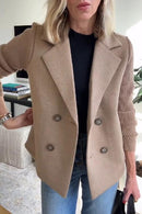š„50% Off-Limited Timeā³ Lapel Knitted Patchwork Sleeve Casual Coat