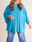 Oversize High Neck Urban Ribbed Tunic (Buy 2 Free Shipping)