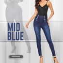 💥Double Breasted High Waist Skinny Jeans