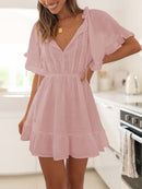 Sweet Lace Ruffle Dress