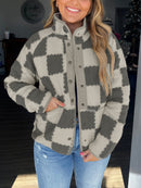 Women's Checkered Sherpa Fleece Jacket (Buy 2 Free Shipping)