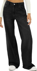 HDLTE Women Wide Leg Jeans High Waist Baggy Jeans Loose Boyfriend Jeans Denim Pants Y2K