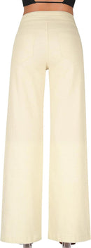 roswear Women's Wide Leg Jeans Casual High Waisted Stretch Baggy Loose Denim Pants