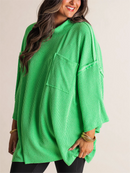 Oversize High Neck Urban Ribbed Tunic (Buy 2 Free Shipping)