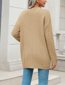 Zeagoo Womens 2024 Long Sleeve Chunky Cable Knit Fall Cardigans Sweaters Button Down Open Front Outerwear with Pockets