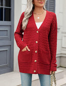 Zeagoo Womens 2024 Long Sleeve Chunky Cable Knit Fall Cardigans Sweaters Button Down Open Front Outerwear with Pockets