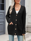 Zeagoo Womens 2024 Long Sleeve Chunky Cable Knit Fall Cardigans Sweaters Button Down Open Front Outerwear with Pockets