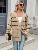 Zeagoo Womens 2024 Long Sleeve Chunky Cable Knit Fall Cardigans Sweaters Button Down Open Front Outerwear with Pockets