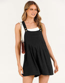 ANRABESS Casual Adjustable Strap Linen Short Bib Overalls Jumpsuit Rompers