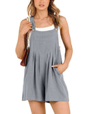 ANRABESS Casual Adjustable Strap Linen Short Bib Overalls Jumpsuit Rompers