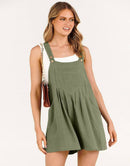 ANRABESS Casual Adjustable Strap Linen Short Bib Overalls Jumpsuit Rompers