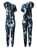 ANRABESS Casual Off Shoulder Elastic Waist Stretchy Long Romper Jumpsuit