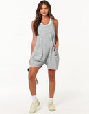 Anrabess Casual Rompers Loose Spaghetti Strap Shorts Jumpsuit with Pockets