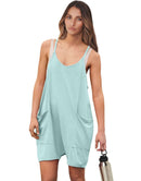 Anrabess Casual Rompers Loose Spaghetti Strap Shorts Jumpsuit with Pockets