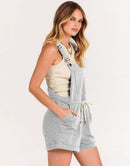 ANRABESS Casual Straps Short Bib Overalls Basic  Drawstring Romper Jumpsuits