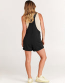 ANRABESS Casual Straps Short Bib Overalls Basic  Drawstring Romper Jumpsuits