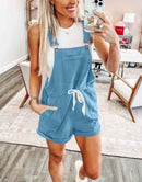 ANRABESS Casual Straps Short Bib Overalls Basic  Drawstring Romper Jumpsuits