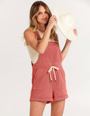 ANRABESS Casual Straps Short Bib Overalls Basic  Drawstring Romper Jumpsuits