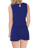 ANRABESS Scoop Neck Sleeveless Tank Top Short Jumpsuit Rompers with Pockets