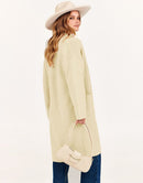 ANRABESS Women's 2023 Fall Cardigan Sweater Long Sleeve Open Front Lapel Coat Casual Knit Coatigan Jacket with Pockets