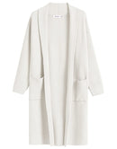 ANRABESS Women's 2023 Fall Cardigan Sweater Long Sleeve Open Front Lapel Coat Casual Knit Coatigan Jacket with Pockets