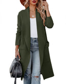 ANRABESS Women's Casual Long Sleeve Draped Open Front Knit Pockets Long Cardigan Jackets Sweater
