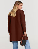 ANRABESS Women's Open Front Knit Cardigan Long Sleeve Lapel Casual Solid Classy Sweater Jacket