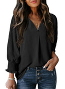 Women's Casual 3/4 Sleeve V Neck Basic Tops (Buy 3 Free Shipping)