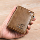 Men Wallet Zipper  Purse ( RFID PROTECTED )