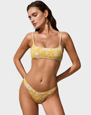 Ruched Floral Print Bikini Set